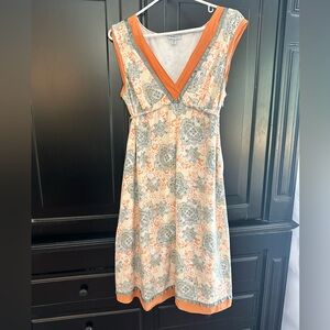 Mimi Maternity Orange/peach green and cream Dress